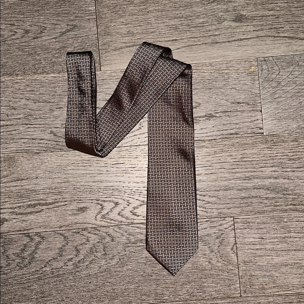 Tasso Elba 100% Silk Brown Tie